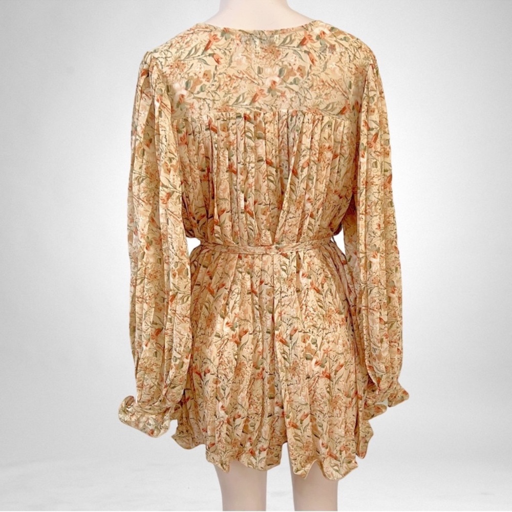 NEW Endless Rose Pleated Floral Jumper Beige SZ M - Picture 11 of 12